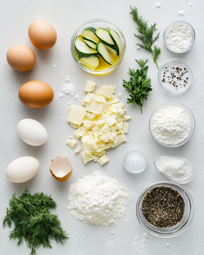 Vegetable Zucchini Fritters Recipe Ingredients