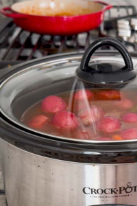 Cover the slow cooker with the lid