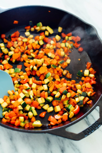 Heat olive oil in a skillet over medium heat