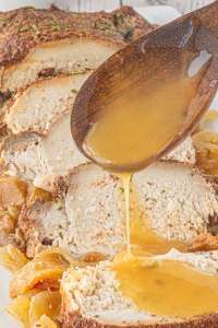 Pour the warm cider sauce