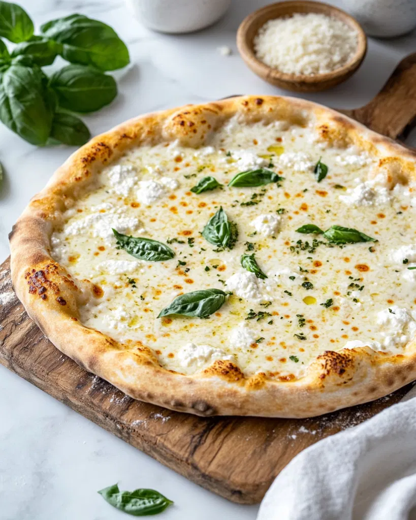 Ricotta & Mozzarella Marvel White Pizza