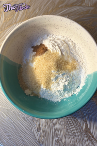 Whisk the flour, sugar, baking powder
