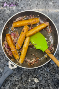 add the sliced onions and cook over medium heat