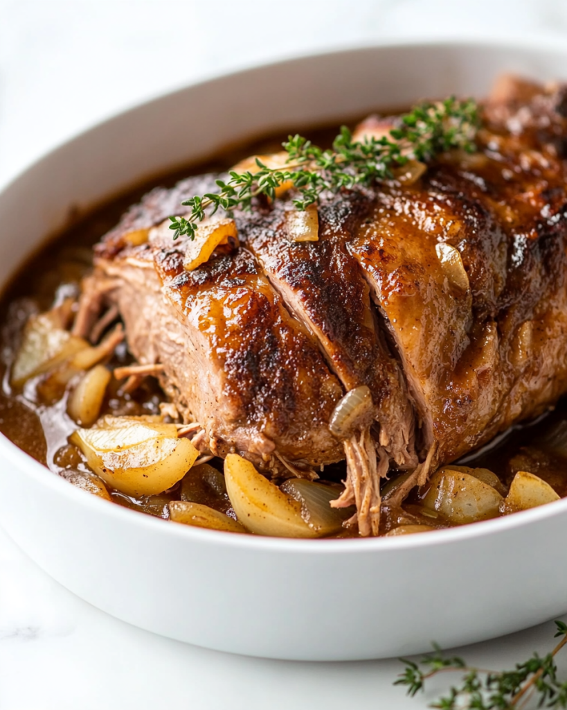 crocpot cider port roast