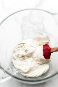 beat the softened cream cheese