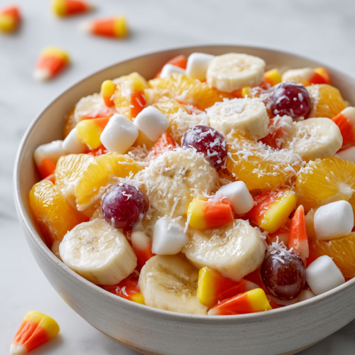Candy Corn Fruit Salad Recipe