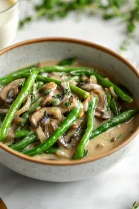 Add the cooked green beans