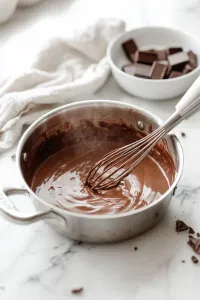 Allow the hot chocolate to simmer