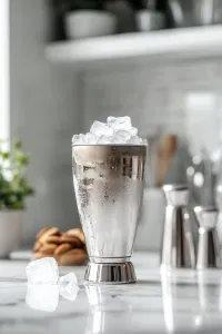 Fill the shaker with ice cubes
