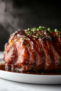 Once the ham is heated through