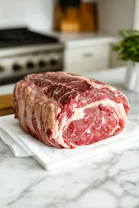 Pat the roast dry with paper towels