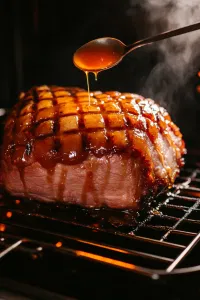 Place the ham in the oven