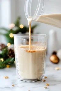 Pour in one cup of eggnog