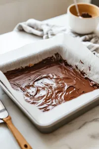 Pour the batter into the prepared tray