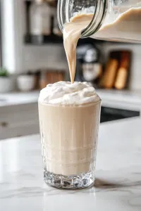 Pour the thick, frosty milkshake