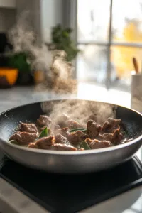 Stir in chopped sage and a pinch of nutmeg into the beef mixture