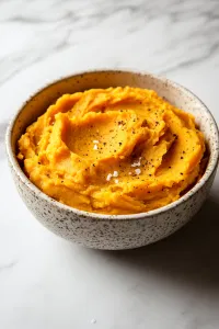 fork to mash the sweet potatoes