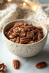 mix the crushed pecans