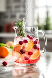 pour the chilled sparkling water