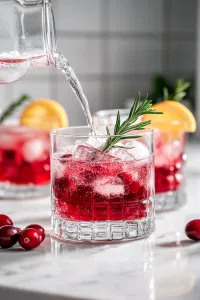 pour the spritzer over the ice