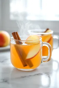 spiced apple cider into mugs or glasses
