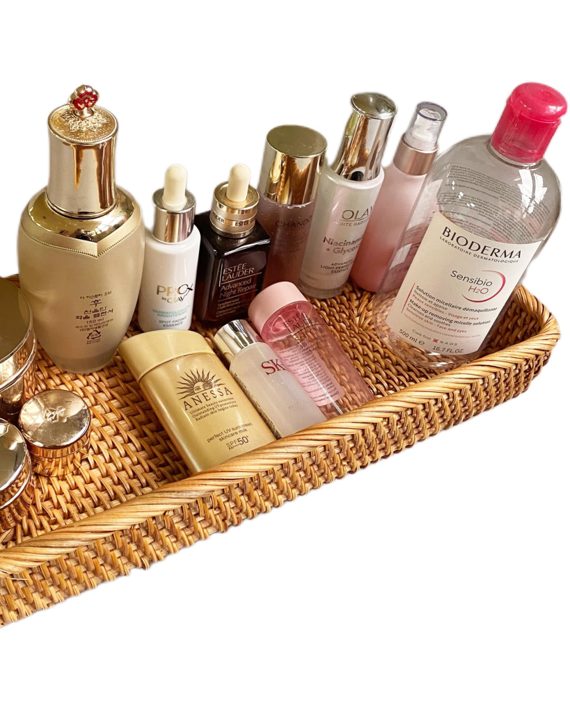 Blue Beauty Tray Basket