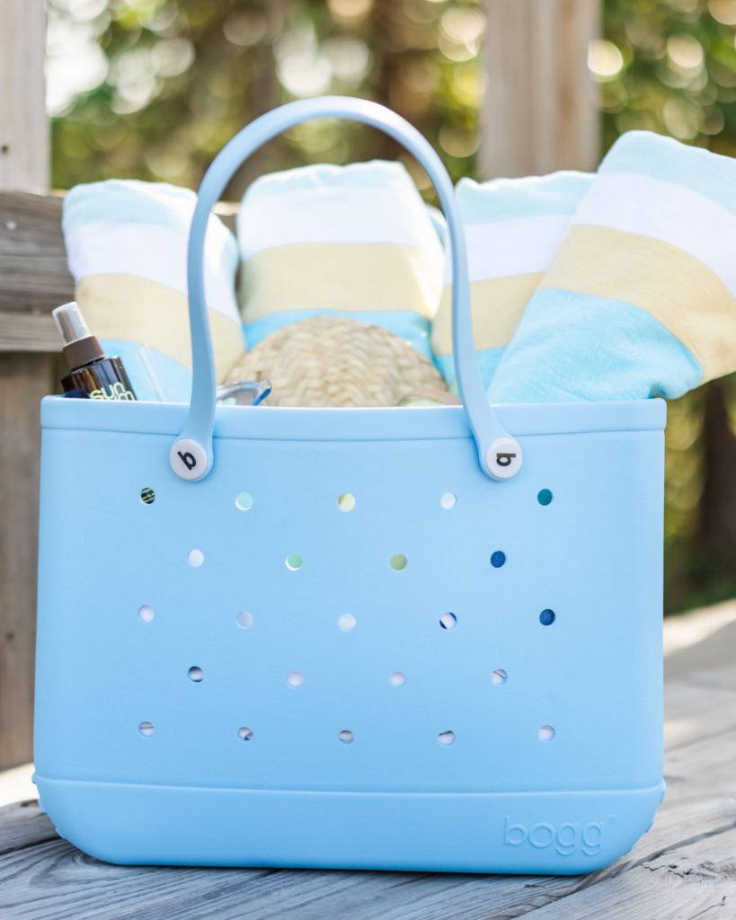 Blue Tote Gift Basket