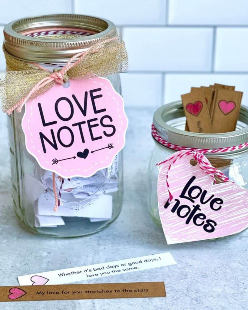 DIY Love Jar With Quotes