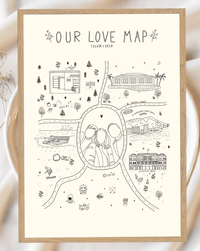 Hand-Drawn Love Map
