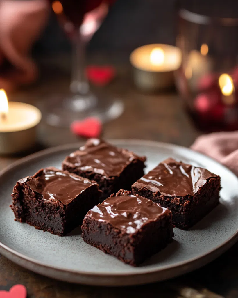 Brownies with chocolate ganache