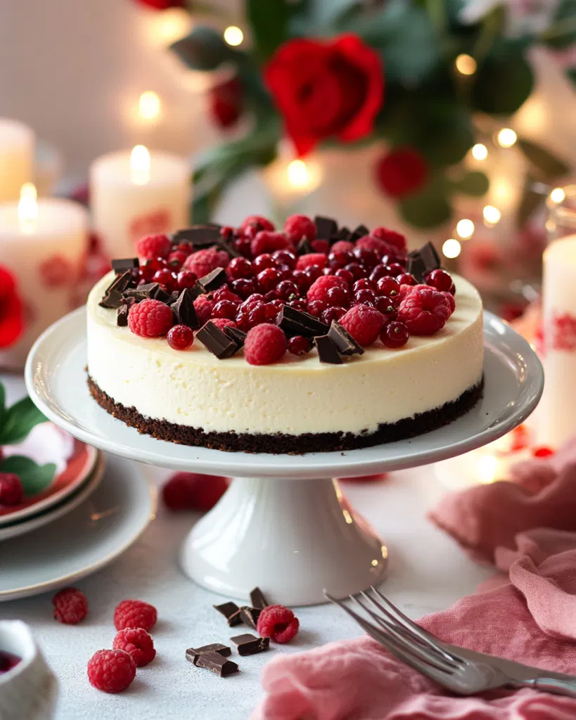 Cheesecake with Valentine Toppings