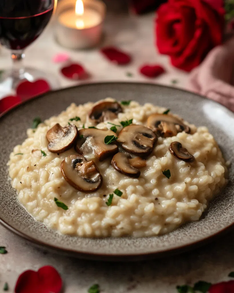 Creamy mushroom risotto