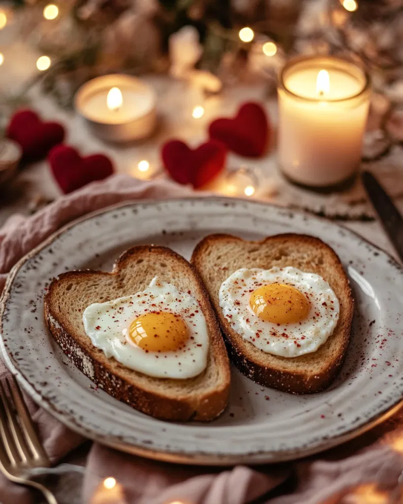 Eggs and Toast with Valentine Touches