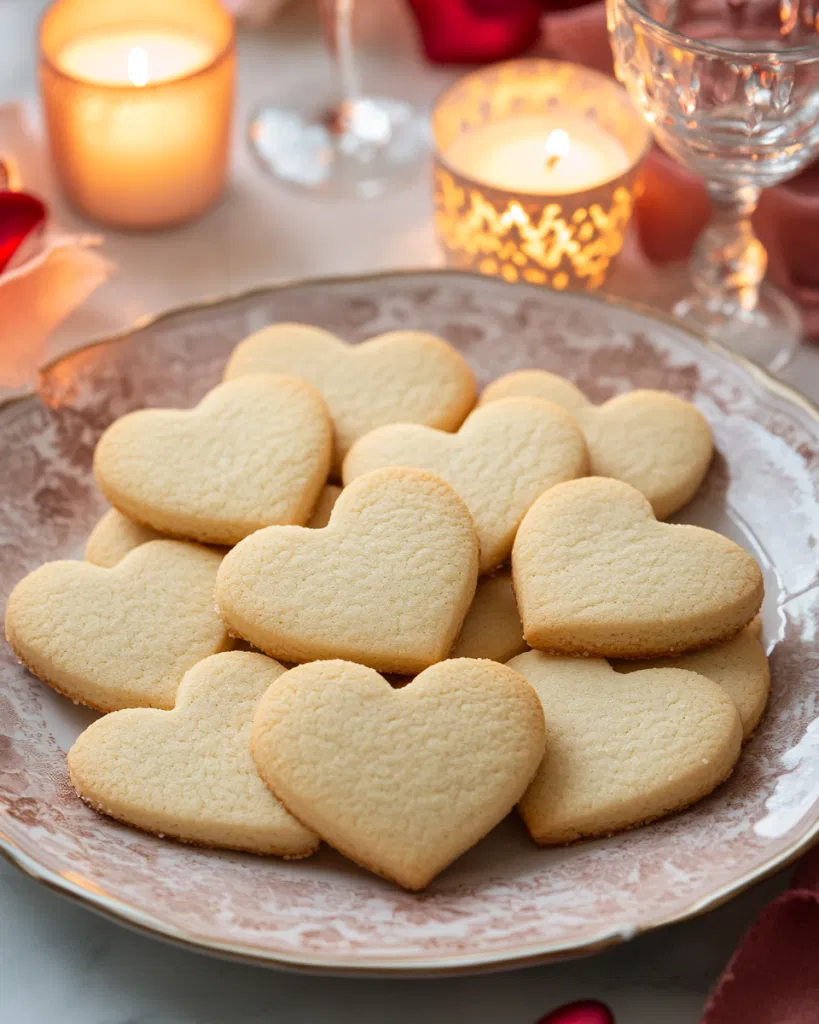 Heart-shaped sugar cookies