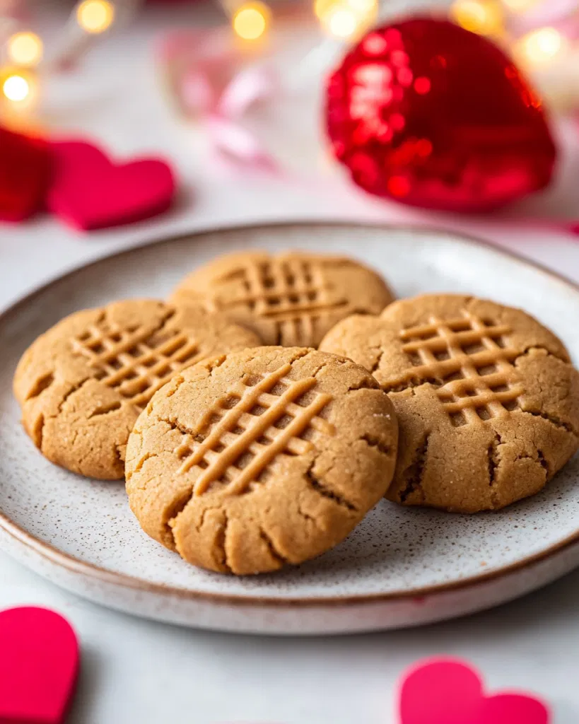 Peanut butter cookies served