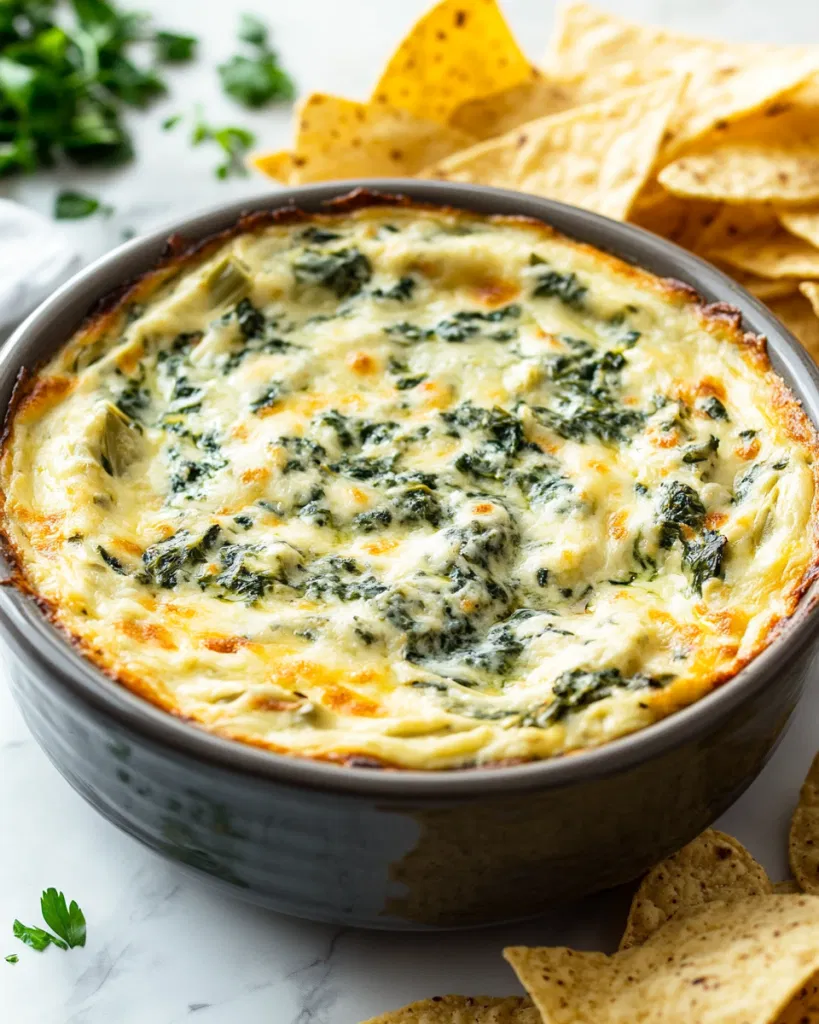 Spinach Artichoke Crockpot Dip