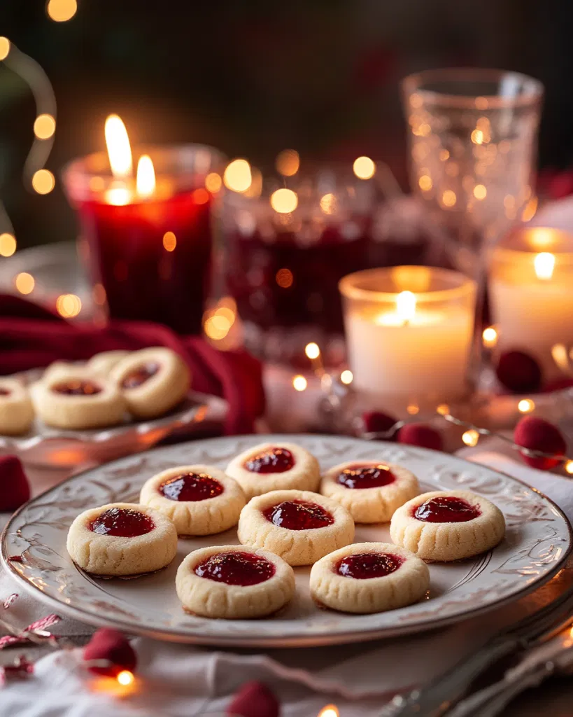 Strawberry Jam Thumbprint Cookies