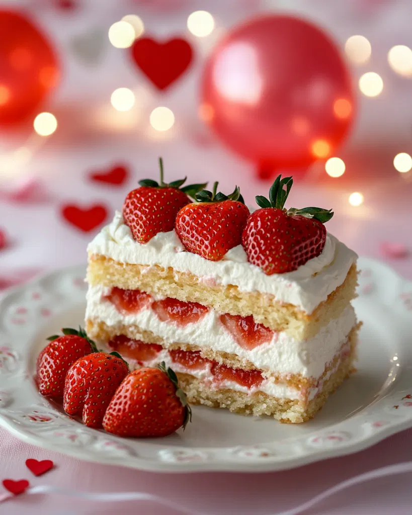Sweetheart strawberry shortcake