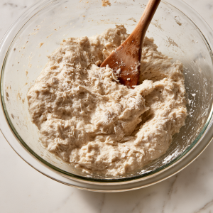 In a large bowl, combine warm water and yeast.